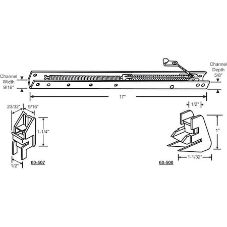 Strybuc 17in Window Channel Balance 60-162-0